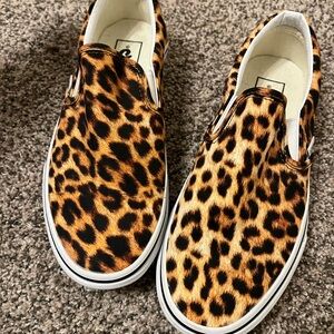 Leopard Print Slip-On Sneakers